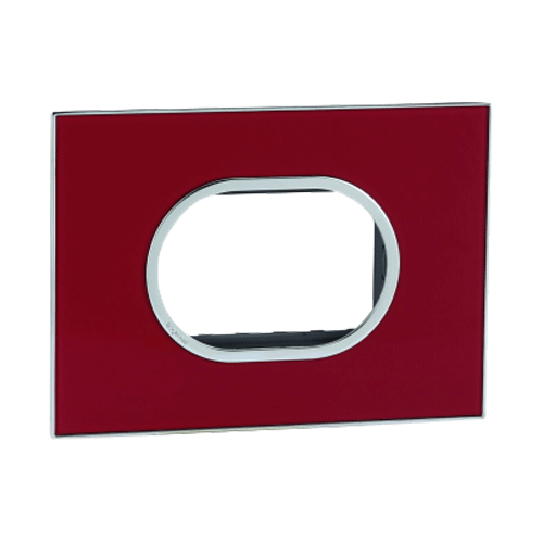 Legrand Arteor 3M Red Mirror Cover Plate With Frame, 5763 26